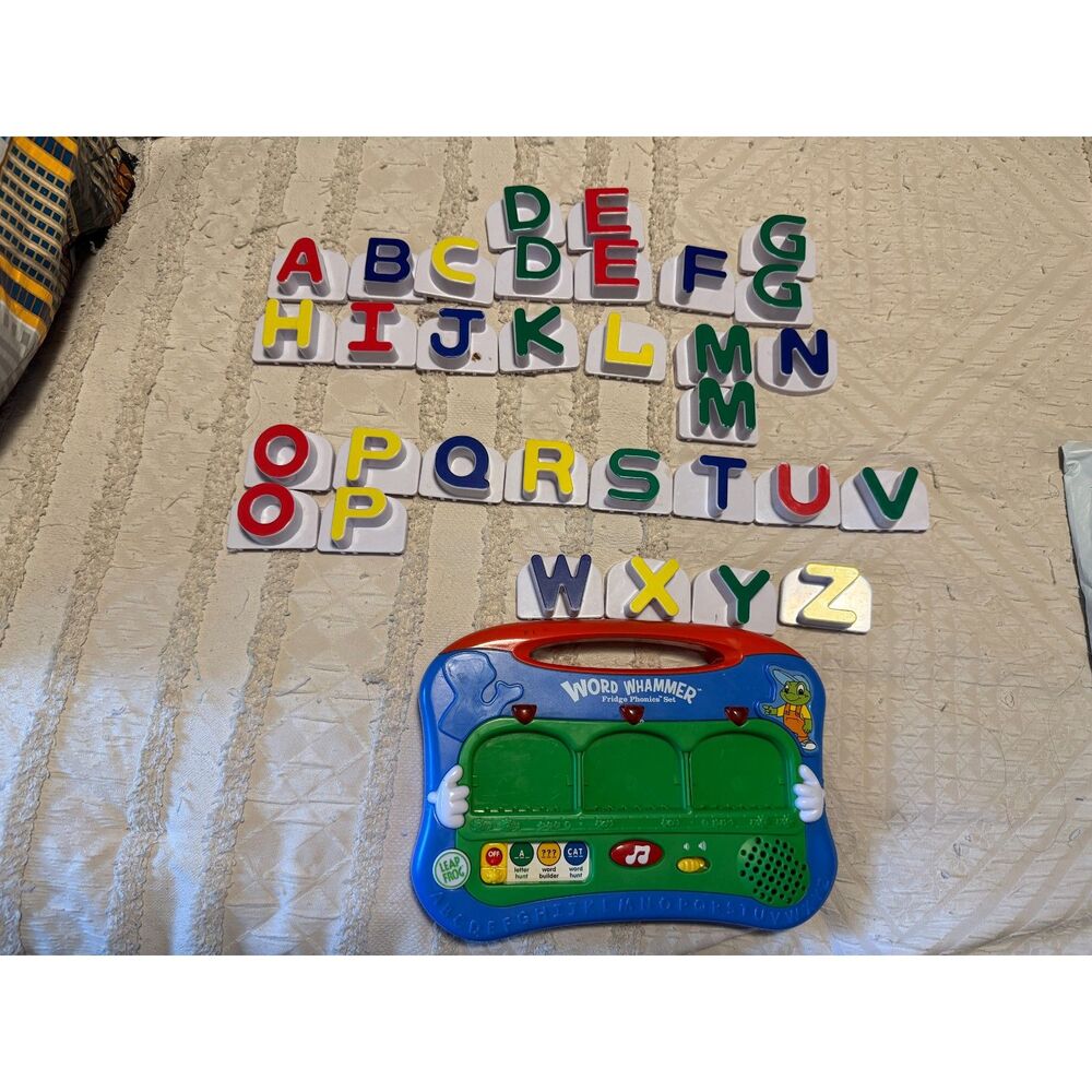 Vintage LeapFrog Word Whammer Fridge Phonics Magnetic Letter Learning Toy Set
